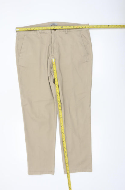 Tu Man Beige Chino Trousers Men’s Size 36 Regular Cotton Blend