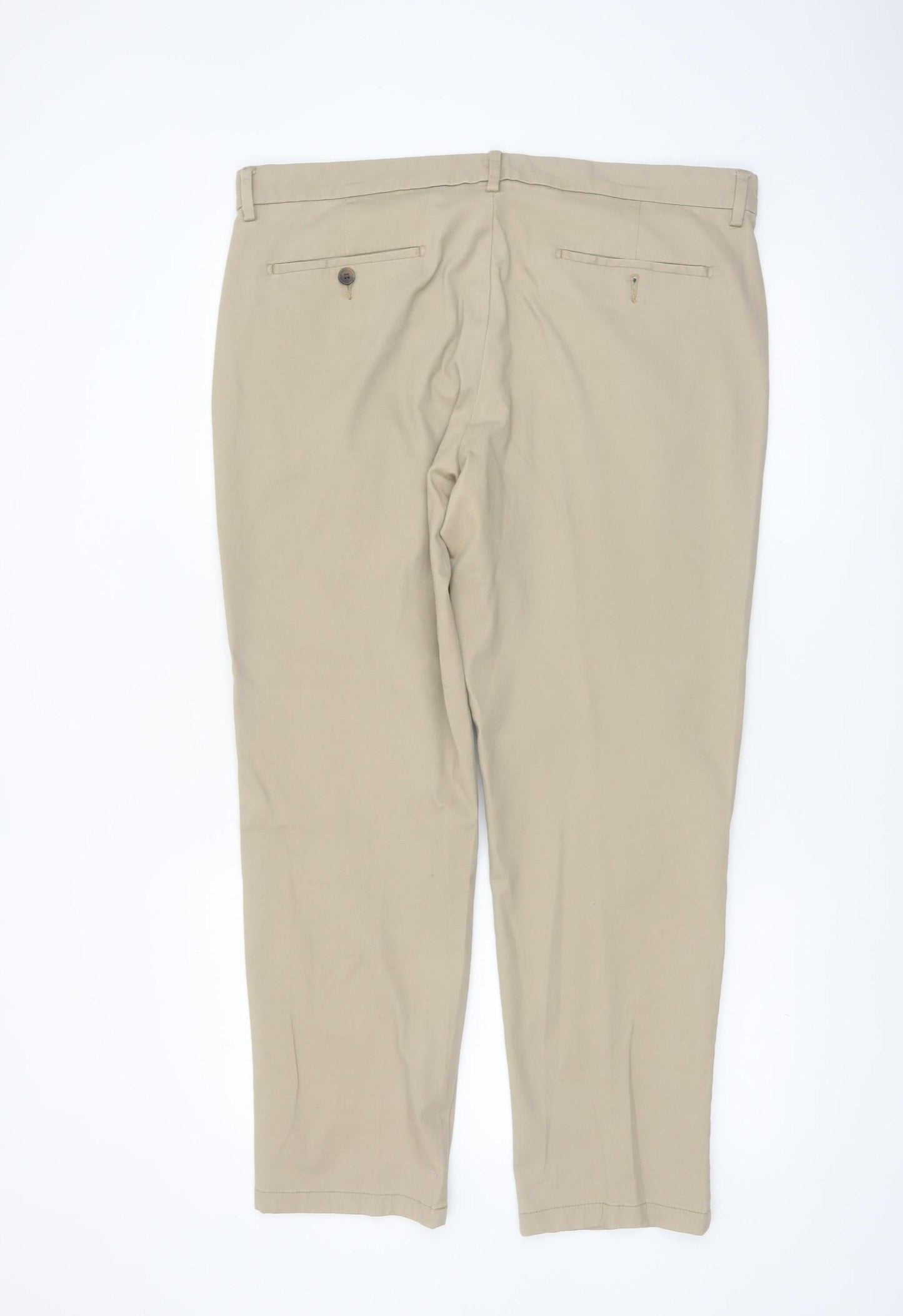 Tu Man Beige Chino Trousers Men’s Size 36 Regular Cotton Blend