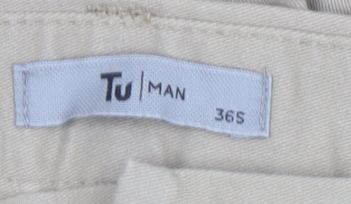 Tu Man Beige Chino Trousers Men’s Size 36 Regular Cotton Blend