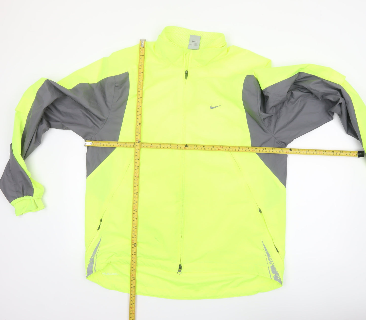 Nike Men's Yellow XL Clima-Fit Windbreaker Jacket Waterproof Zip Pockets