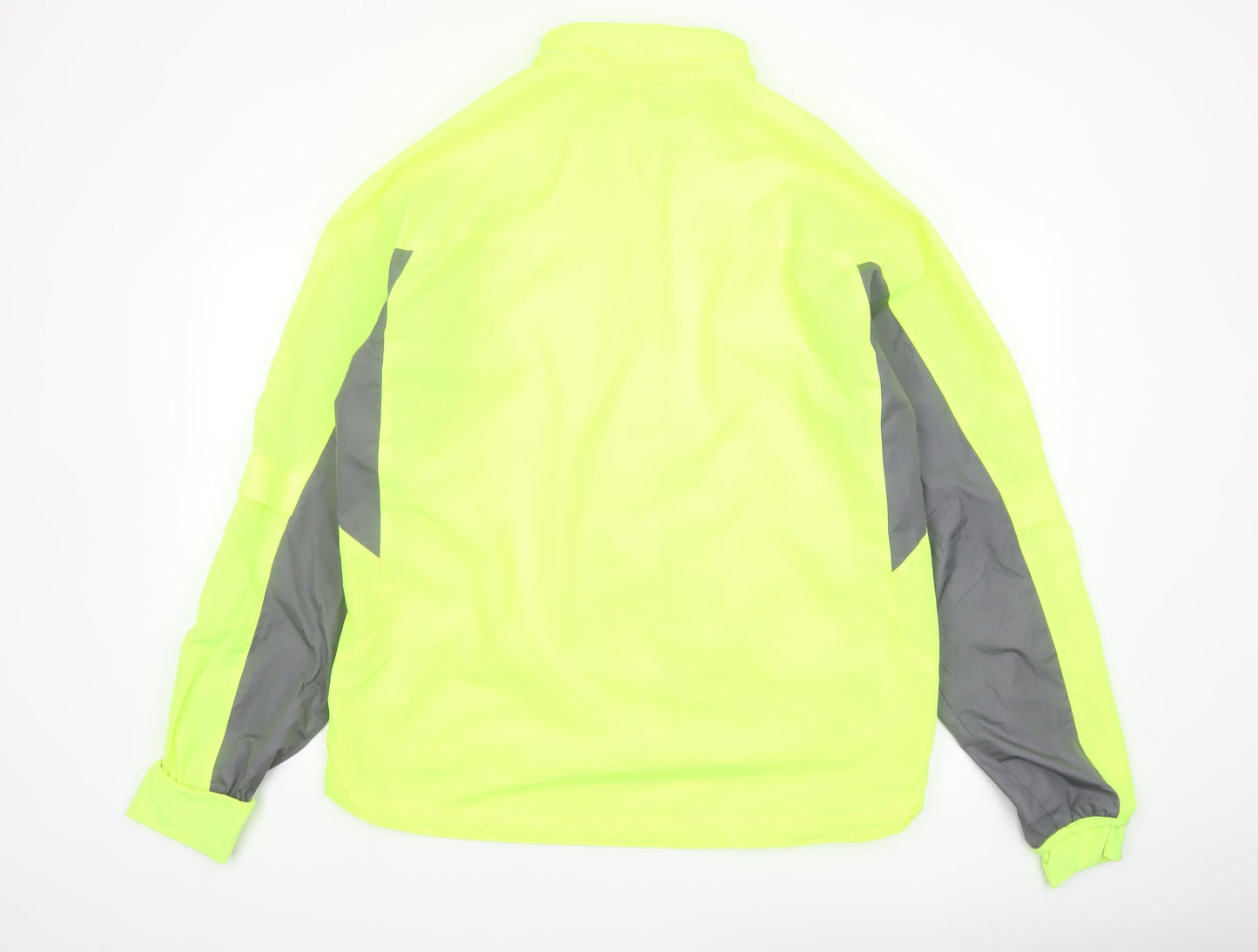 Nike Men's Yellow XL Clima-Fit Windbreaker Jacket Waterproof Zip Pockets