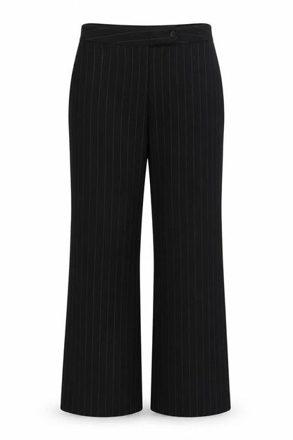 Dorothy Perkins Women’s Black Pinstripe Flared Dress Trousers Size 10