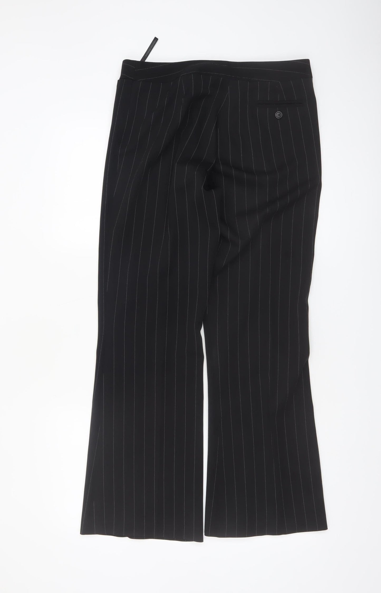Dorothy Perkins Women’s Black Pinstripe Flared Dress Trousers Size 10
