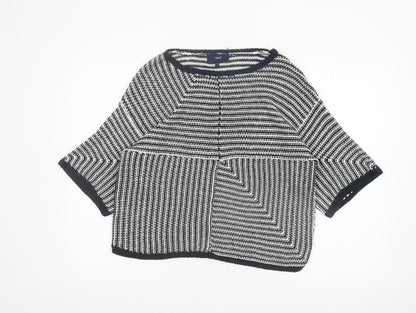 Next Women Black White Striped Acrylic Jumper Size 12