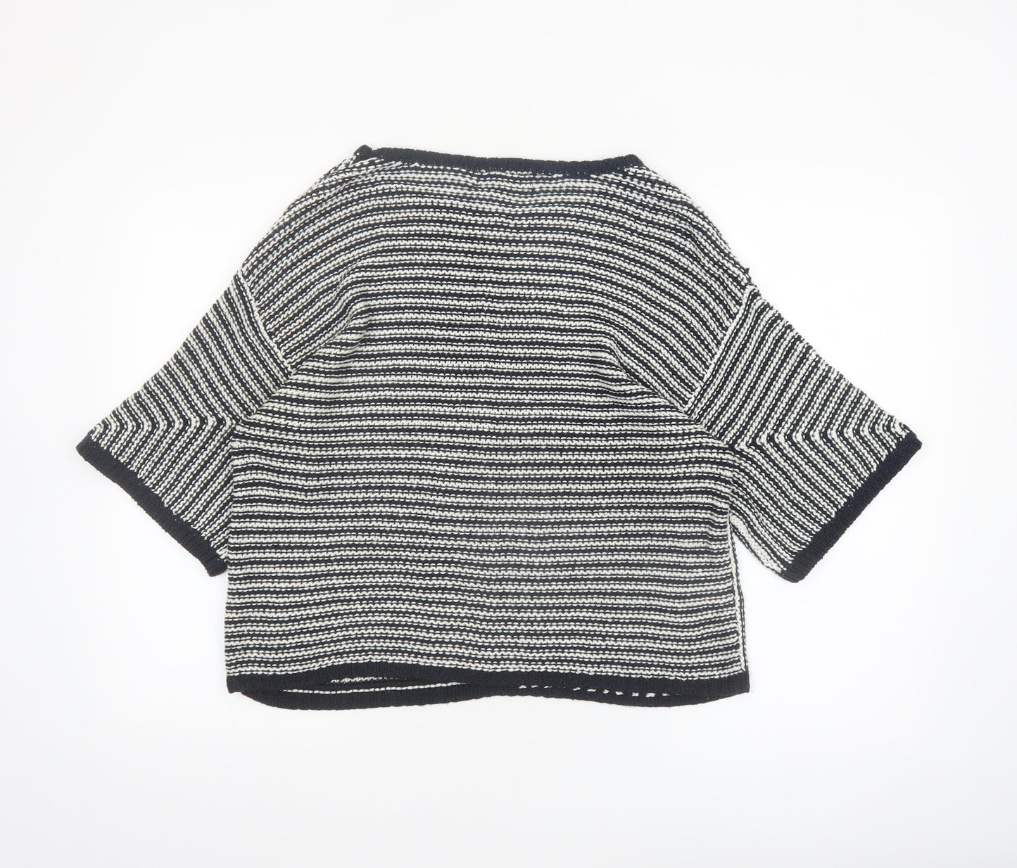 Next Women Black White Striped Acrylic Jumper Size 12