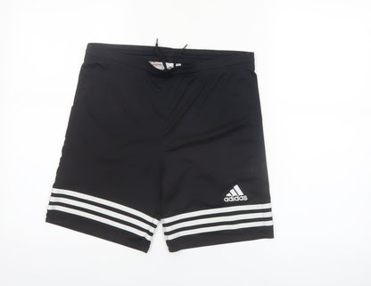 Adidas Boys Black Climalite Athletic Shorts Size YXL 164 Polyester