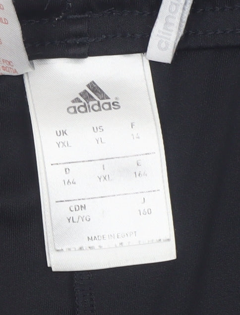 Adidas Boys Black Climalite Athletic Shorts Size YXL 164 Polyester
