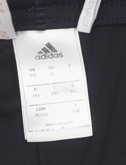 Adidas Boys Black Climalite Athletic Shorts Size YXL 164 Polyester