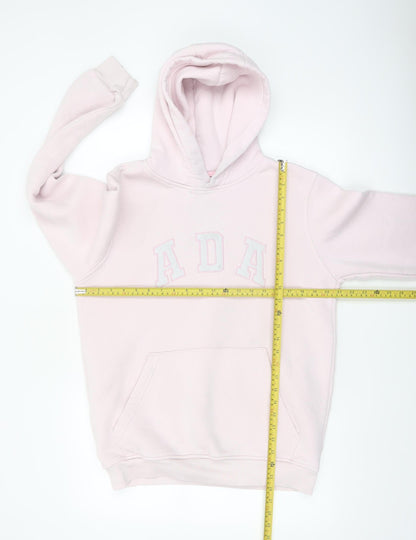 ADA Women's Pink Pullover Hoodie Size L 100% Cotton Casual Sweatshirt