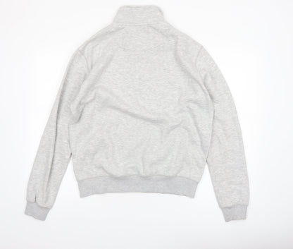 French Connection Men's Grey M 1/2 Zip Sweatshirt High Neck