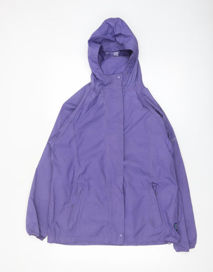 Regatta Women's Purple Waterproof Hooded Rain Jacket Size 12