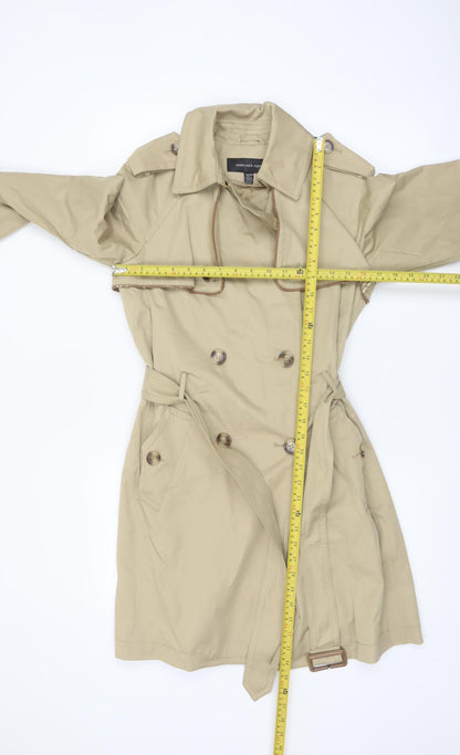 Jones New York Women's Beige XS Trench Coat Belted Classic Style