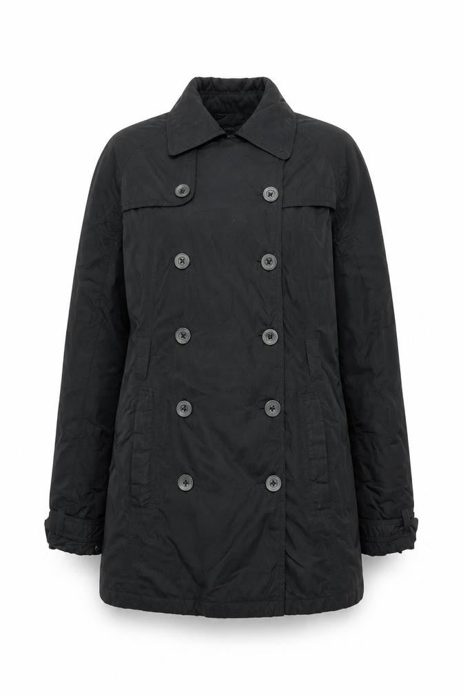 The North Face Womens Black Pea Coat Mid-Length Water Resistant Size S