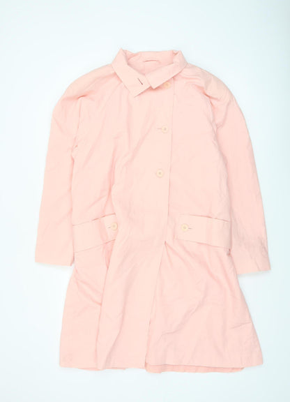 Downpour Women Pink Mid-Length Belted Rain Coat S