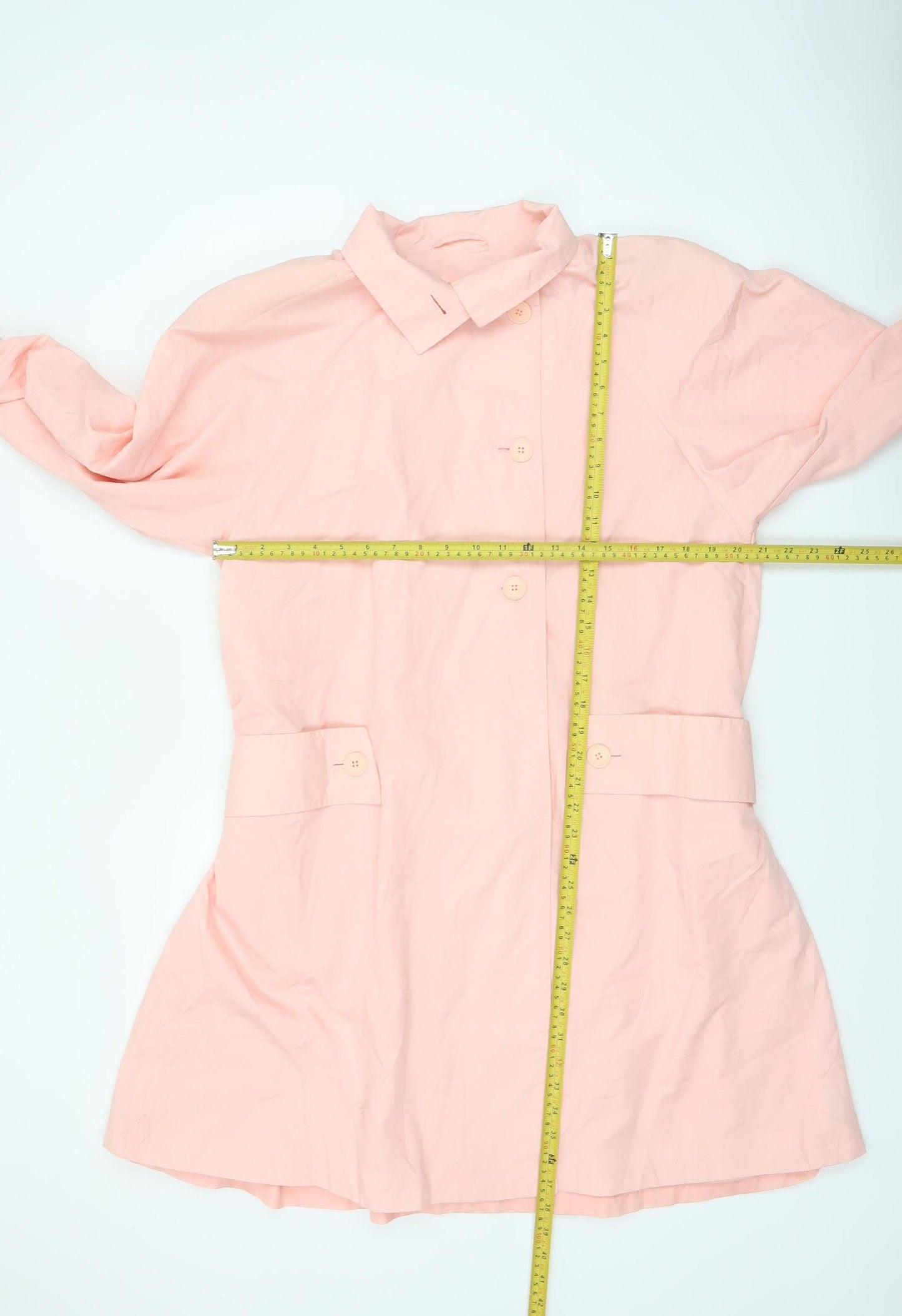 Downpour Women Pink Mid-Length Belted Rain Coat S