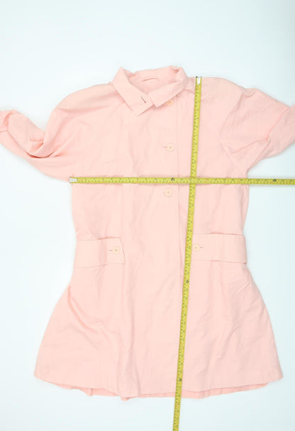 Downpour Women Pink Mid-Length Belted Rain Coat S