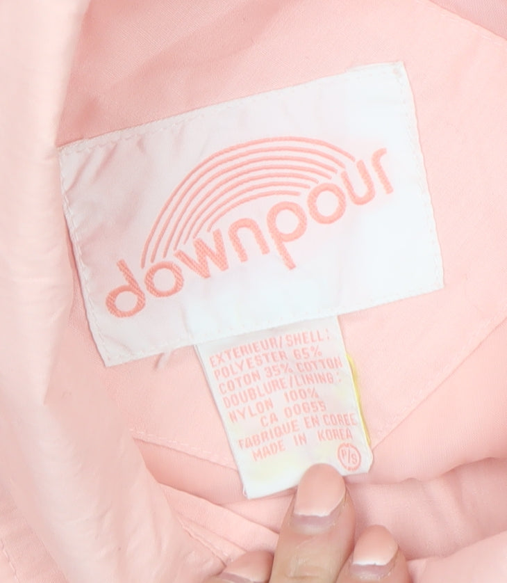 Downpour Women Pink Mid-Length Belted Rain Coat S