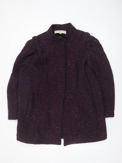 Bert Newman Petite Women’s Purple Wool Blend Mid-Length Coat Size 12