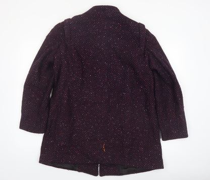 Bert Newman Petite Women’s Purple Wool Blend Mid-Length Coat Size 12