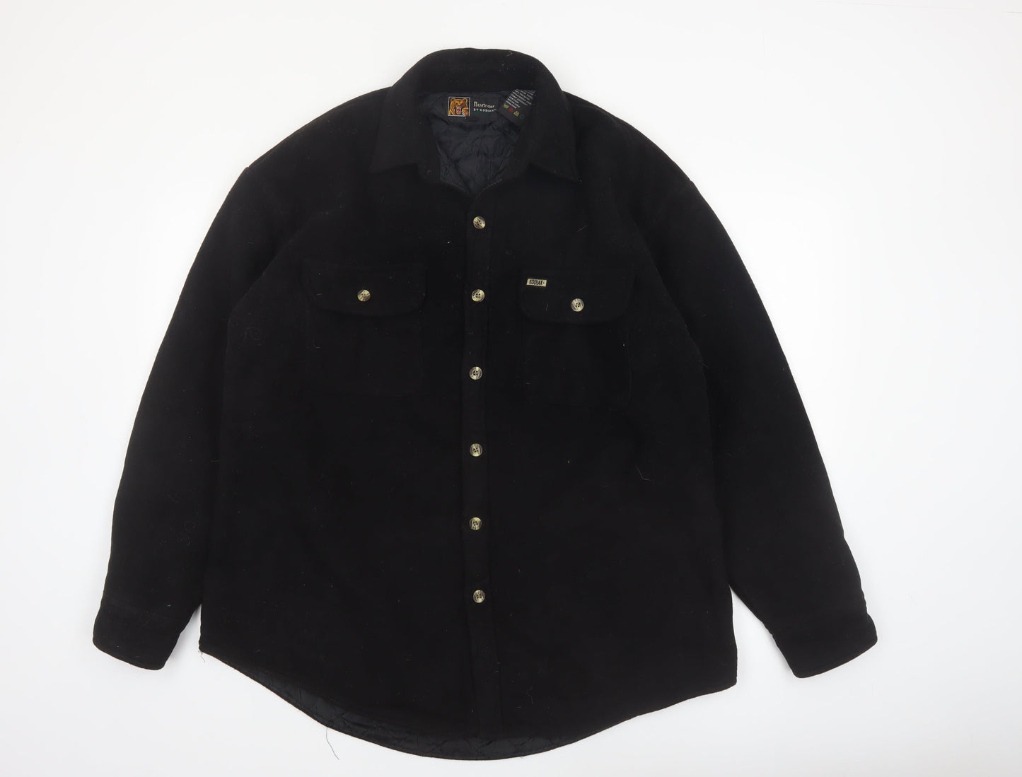 Pathfinder by Kodiak Men's Black Fleece Jacket L Lined Button Outdoor