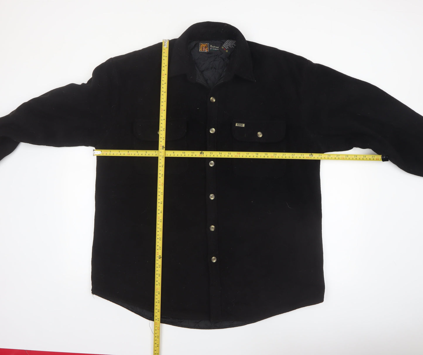 Pathfinder by Kodiak Men's Black Fleece Jacket L Lined Button Outdoor