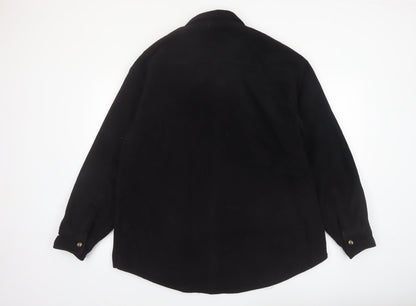 Pathfinder by Kodiak Men's Black Fleece Jacket L Lined Button Outdoor