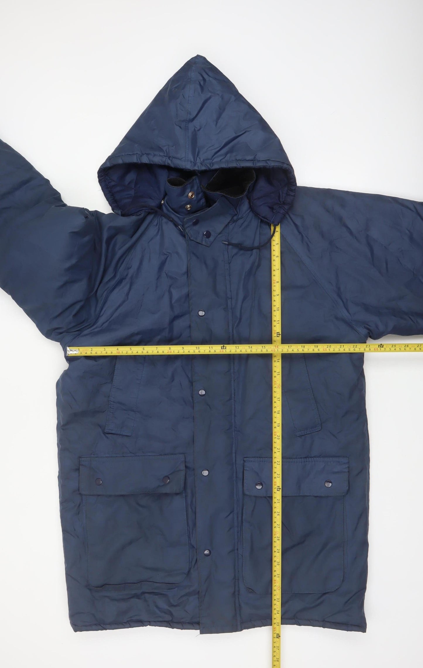 Gelert Men's Blue L Manitoba Hooded Parka Coat Lined Outdoor Jacket