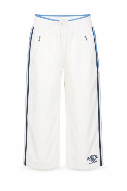 Bear USA Womens White Jogger Trousers Size 12 Elastic Waist Sports Style