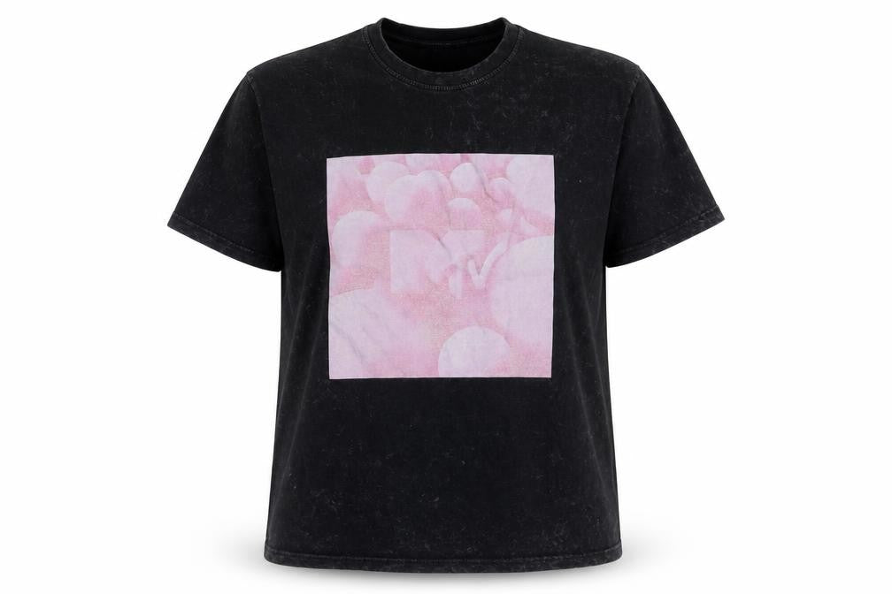 MTV Women's Black L Basic Graphic Music T-Shirt