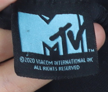 MTV Women's Black L Basic Graphic Music T-Shirt