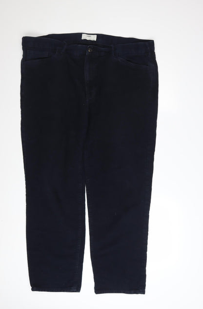 Marks and Spencer Men's Blue Chino Trousers 42x31 Regular Cotton