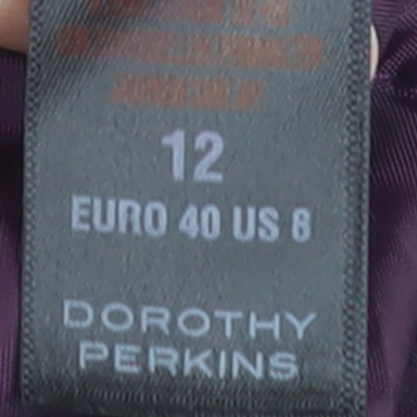 Dorothy Perkins Womens Purple Hooded Faux Fur Trim Parka Coat Size 12
