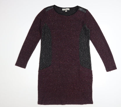 Paco Boutique Women's Purple Knit Shift Dress Size 10