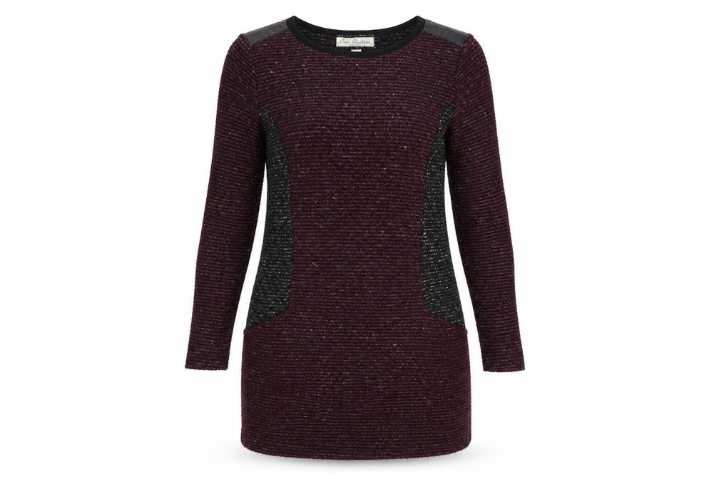 Paco Boutique Women's Purple Knit Shift Dress Size 10