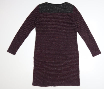 Paco Boutique Women's Purple Knit Shift Dress Size 10