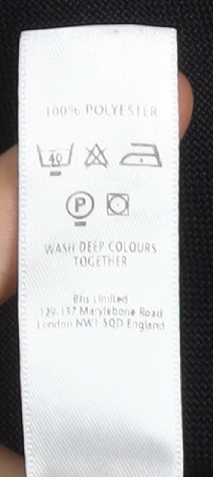 BHS Men's Black 36W 31L Regular Fit Dress Trousers