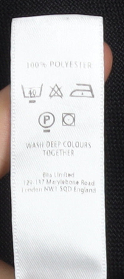 BHS Men's Black 36W 31L Regular Fit Dress Trousers