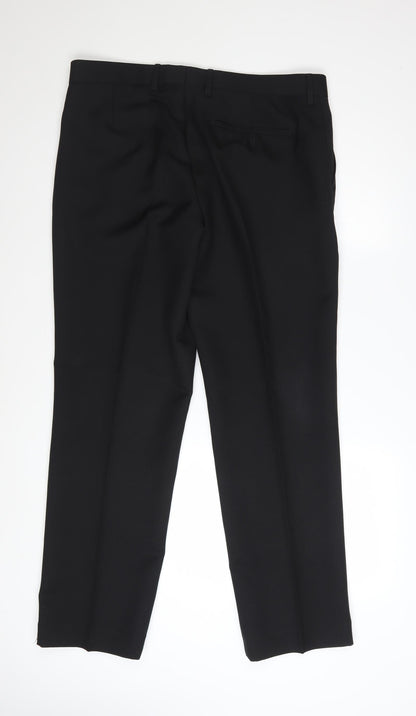 F&F Men’s Black Tailoring Dress Pants Regular Fit 35W 31L
