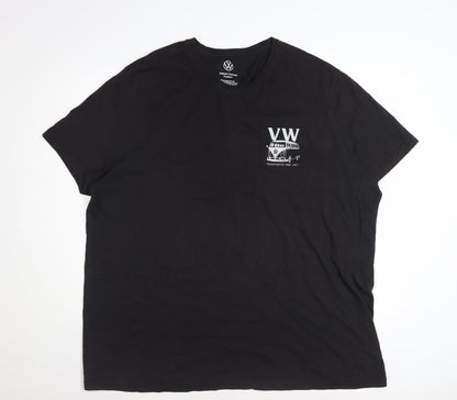 Volkswagen Mens Black 3XL VW Transporter Graphic Cotton T-Shirt