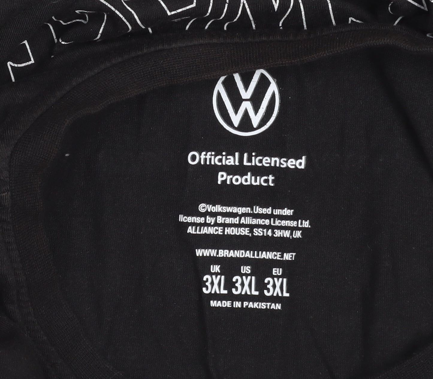 Volkswagen Mens Black 3XL VW Transporter Graphic Cotton T-Shirt