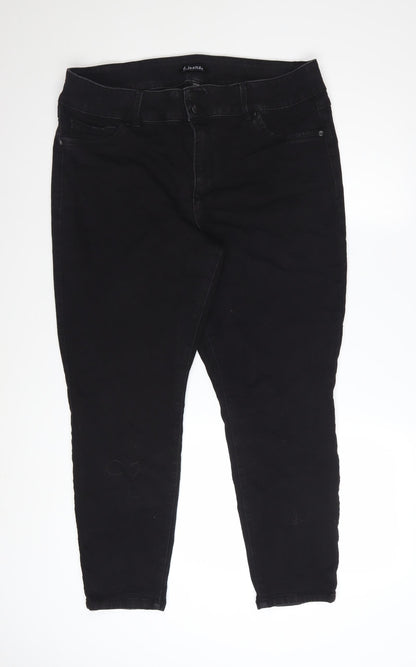 d.jeans Women's Black 20 Plus Skinny Stretch Denim Jeans