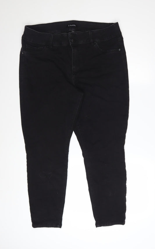 d.jeans Women's Black 20 Plus Skinny Stretch Denim Jeans