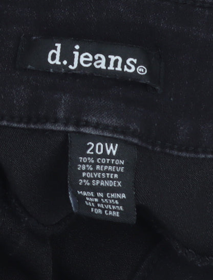 d.jeans Women's Black 20 Plus Skinny Stretch Denim Jeans