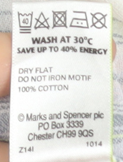 Marks and Spencer Womens Multicoloured Plaid Cotton Button-Up Shirt Size 12