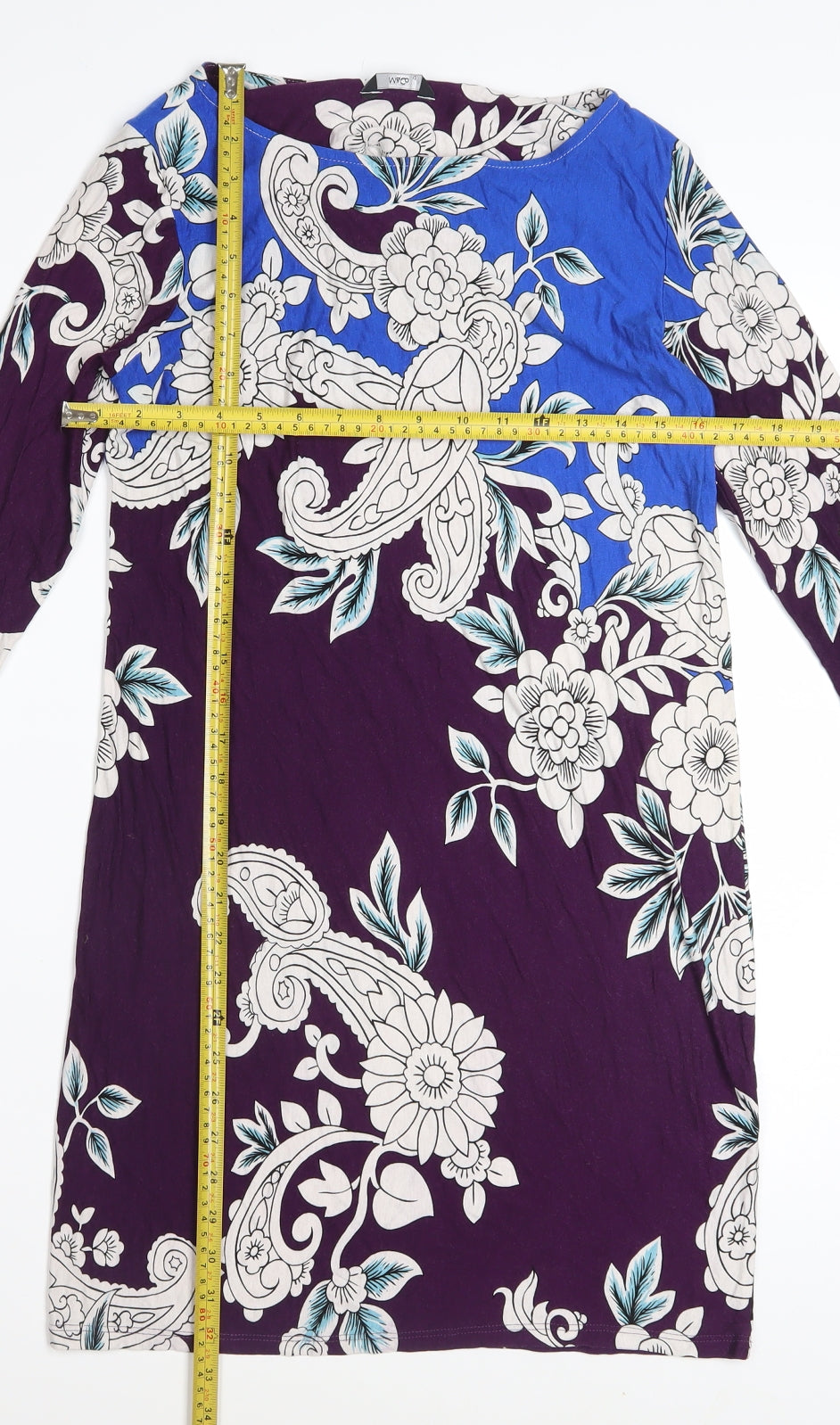 M&Co Women’s Multicoloured Paisley Shift Dress Size 12