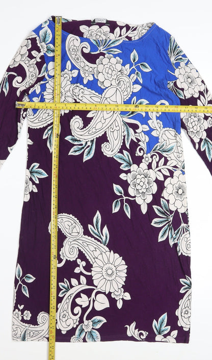 M&Co Women’s Multicoloured Paisley Shift Dress Size 12
