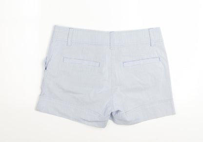 H&M Women Blue Striped Sailor Shorts Size 12 Cotton Blend