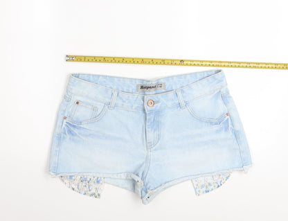 New Look Women Blue Denim Hot Pants Shorts Size 14
