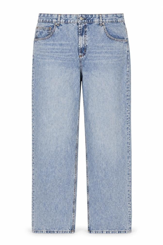 ASOS DESIGN Men's Blue Light Wash Straight Fit Jeans 34W 30L