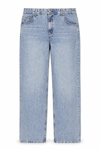 ASOS DESIGN Men's Blue Light Wash Straight Fit Jeans 34W 30L